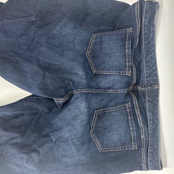 Torrid Premium Boyfriend Jeans Size 22 Medium Wash Raw Hem Stretch Denim - Picture 8 of 11